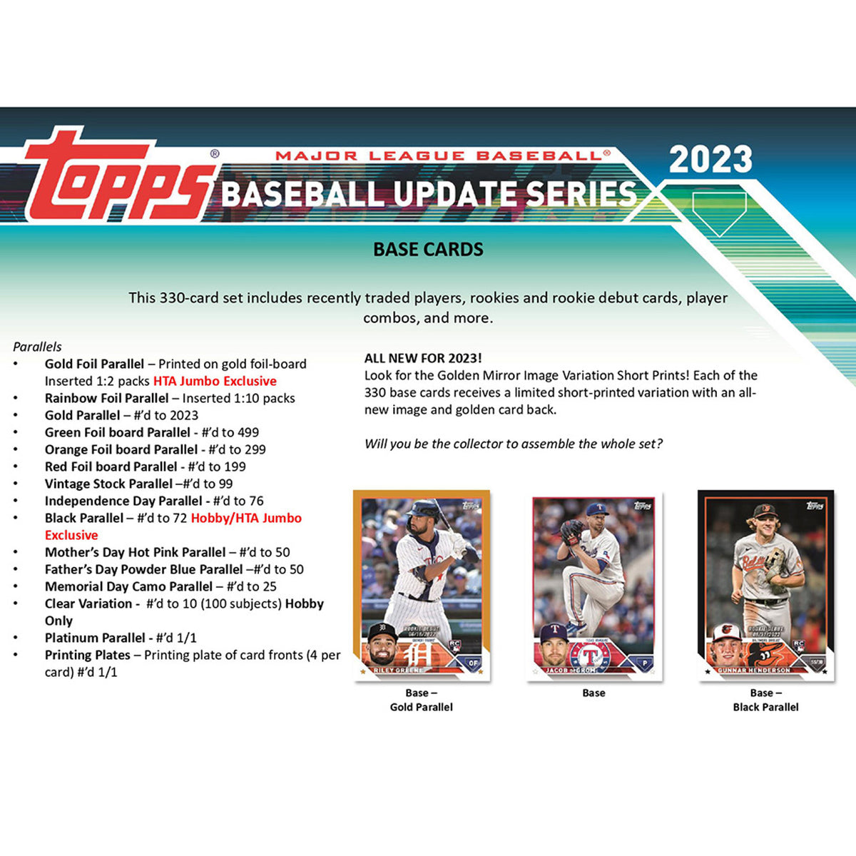 2023 Topps Update Series Baseball Checklist, Set Details, Boxes