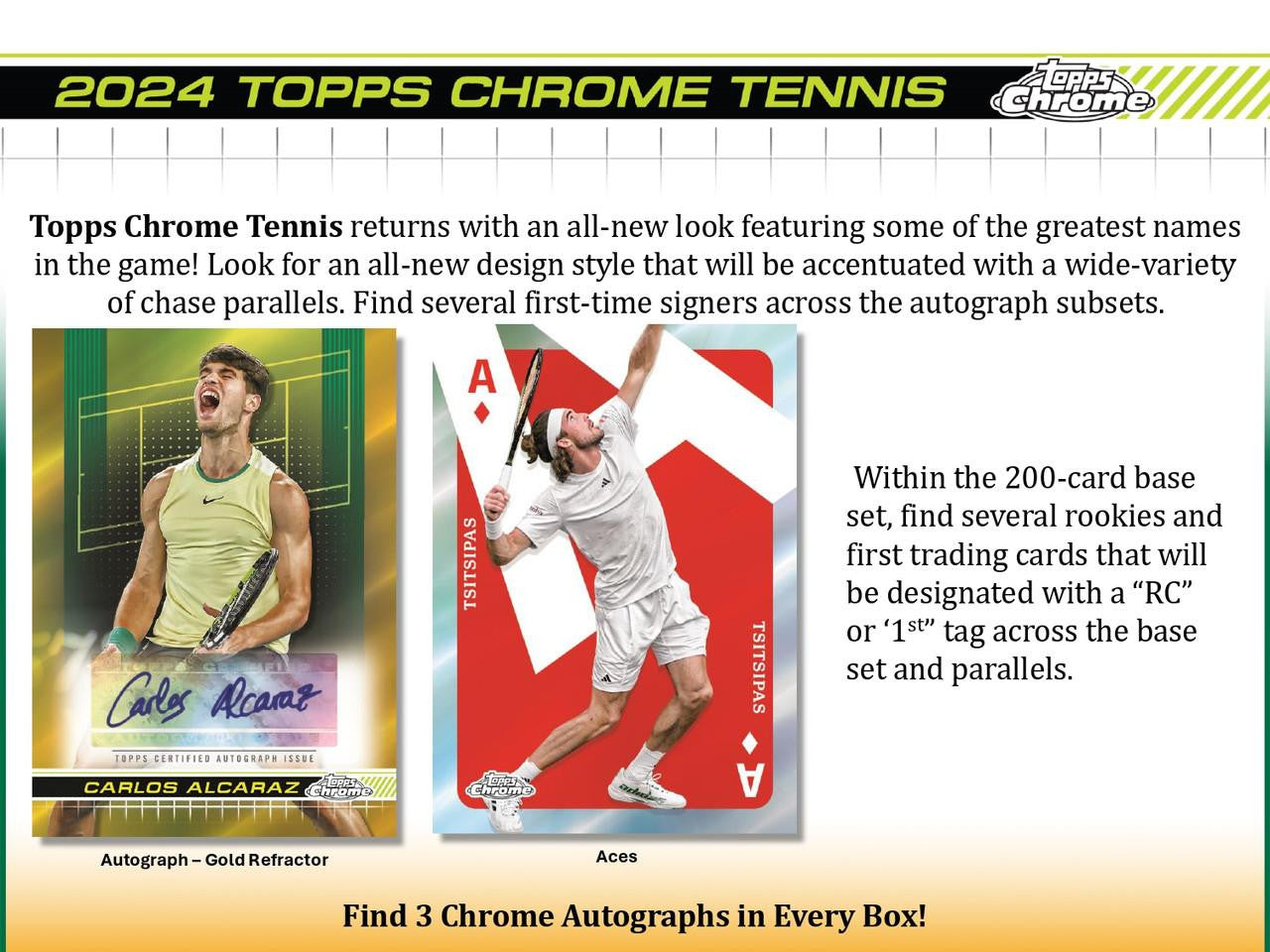 2024 Topps Chrome Tennis Hobby Box Mojobreak Shop