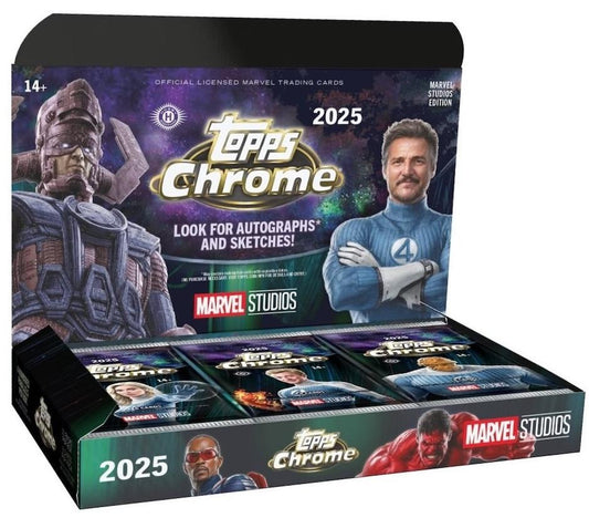 PRE-ORDER 2025 Topps Marvel Studios Chrome Hobby Box