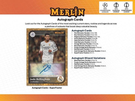 2024/25 Topps UEFA Club Competitions Merlin Chrome Soccer Hobby Box