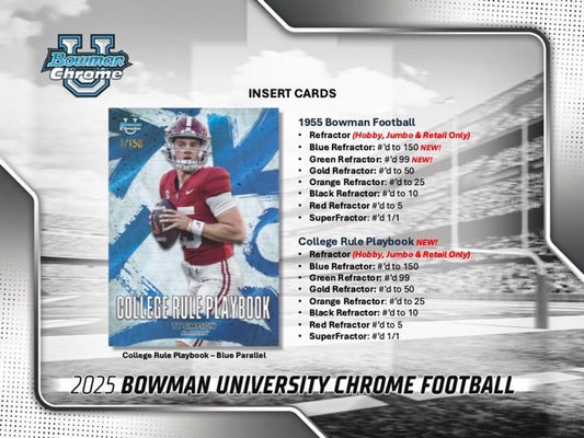 2025 Bowman Chrome University Football Breaker's Delight Box