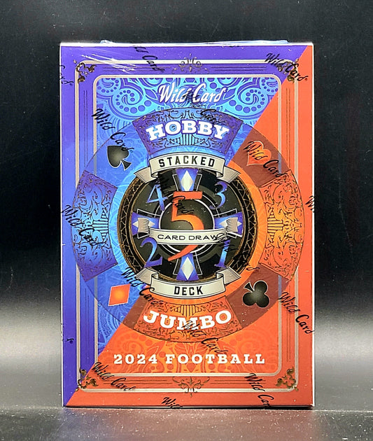 2024 Wild Card Five Card Draw Stacked Deck Football Hobby Jumbo Box