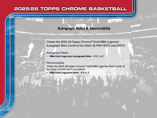 2025/26 Topps Chrome Basketball Hobby Box