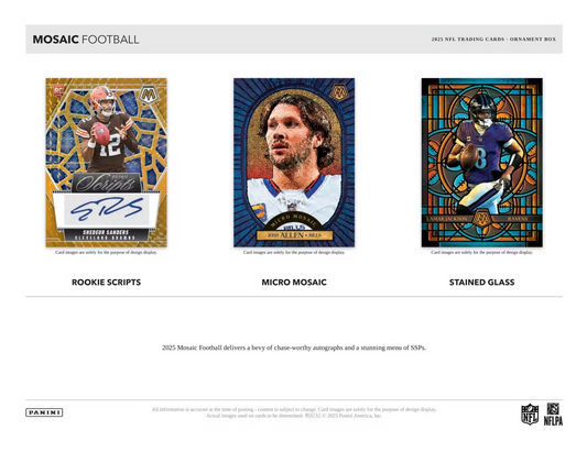 2025 Panini Mosaic Football Ornament Box