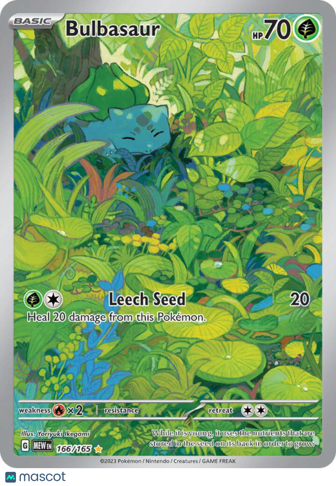 2023 Scarlet & Violet 151 Bulbasaur Holo Secret Rare #166/165 ...