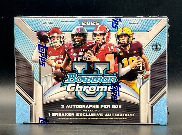 2025 Bowman Chrome University Football Breaker's Delight Box