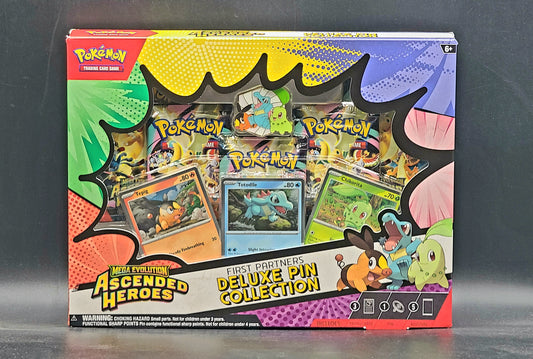 PRE-ORDER Pokemon Mega Evolution Ascended Heroes First Partners Deluxe Pin Collection Box