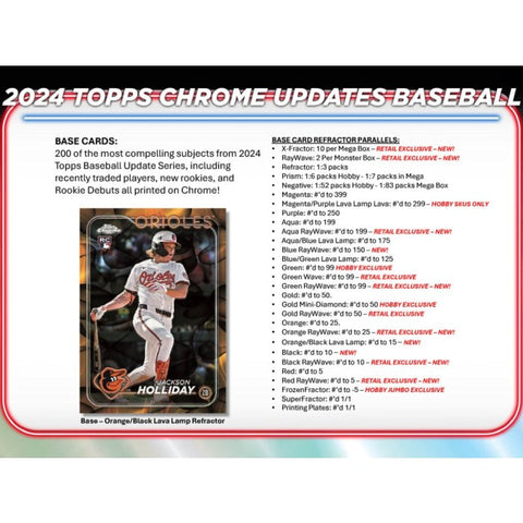 PRE-ORDER 2024 Topps Chrome Update Series Baseball Hobby Box