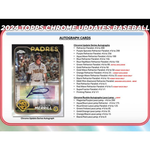 PRE-ORDER 2024 Topps Chrome Update Series Baseball Hobby Box