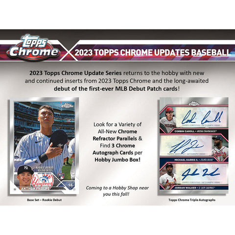 2023 Topps Chrome Update Series Baseball Jumbo Box