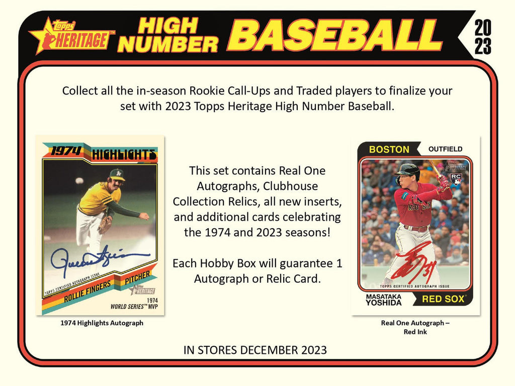 PREORDER 2023 Topps Heritage HIGH Number Baseball Hobby Box