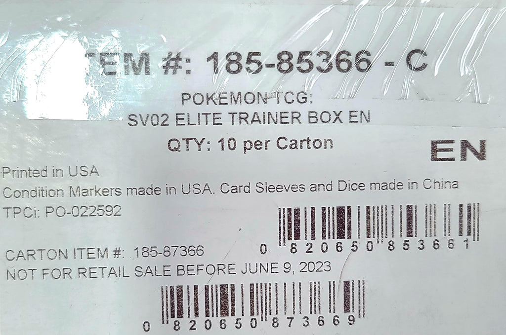 Pokemon Scarlet & Violet Paldea Evolved Elite Trainer 10 Box Case