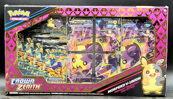 Pokemon Crown Zenith Premium Treasures Collection - Morpeko V-Union 6 Box Case