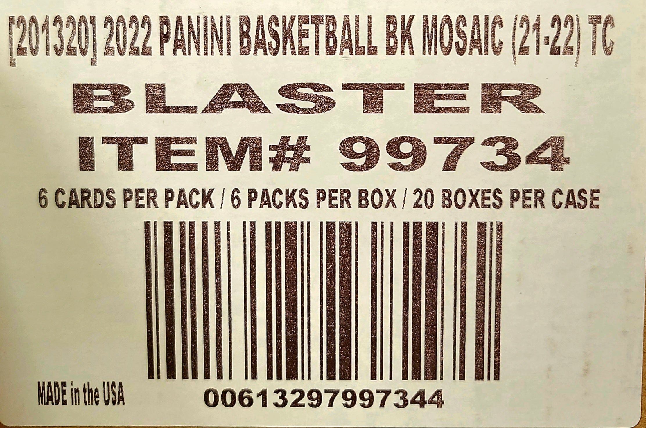 2022 Panini Mosaic Football Blaster Box (Fanatics)