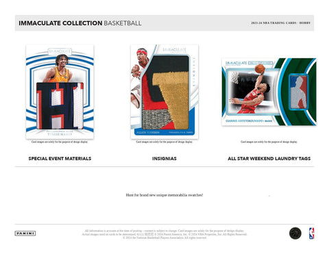 PRE-ORDER 2023/24 Panini Immaculate Basketball Hobby Box