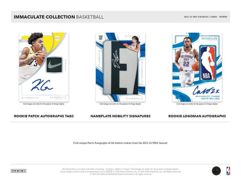 PRE-ORDER 2023/24 Panini Immaculate Basketball Hobby Box