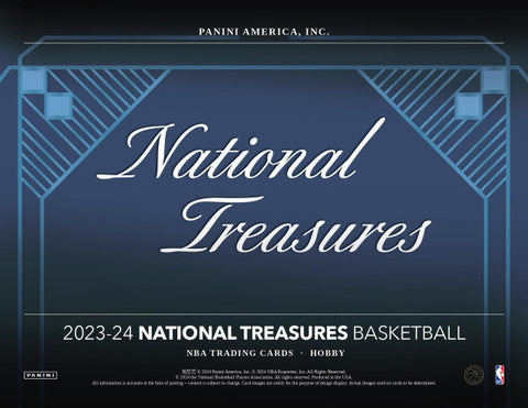 PRE-ORDER 2023/24 Panini National Treasures Basketball Hobby Box