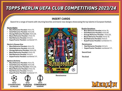 2023/24 Topps UEFA Club Competitions Merlin Chrome Soccer Hobby Box