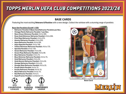 2023/24 Topps UEFA Club Competitions Merlin Chrome Soccer Hobby Box