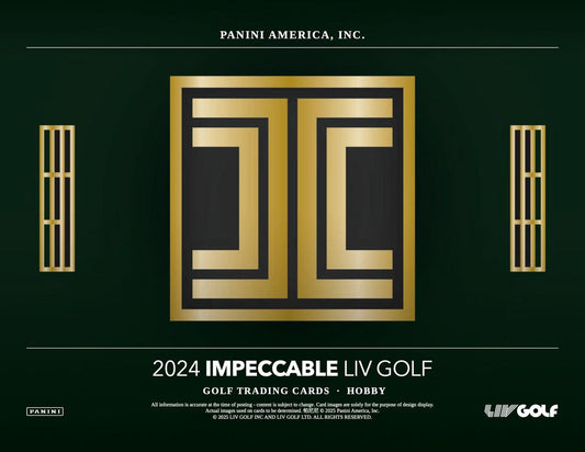 PRE-ORDER 2024 Panini Impeccable LIV Golf Hobby Box