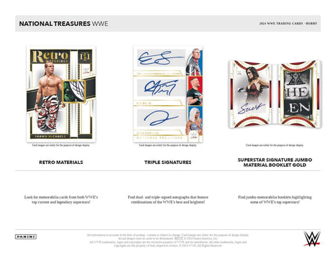 PRE-ORDER 2024 Panini National Treasures WWE Hobby Box