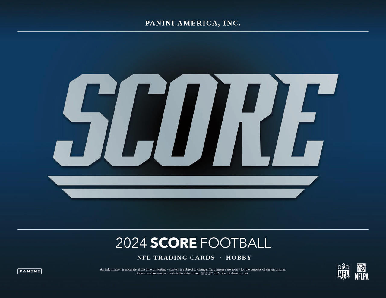 PRE-ORDER 2024 Panini Score Football Hobby Box