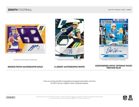 PRE-ORDER 2024 Panini Zenith Football Hobby Box