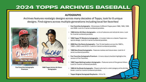 2024 Topps Archives Baseball Collector's Box