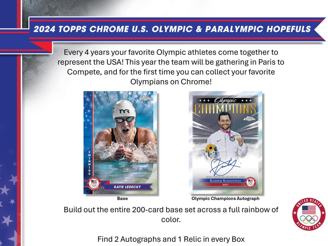 2024 Topps Chrome US Olympic & Paralympic Hopefuls Hobby Box