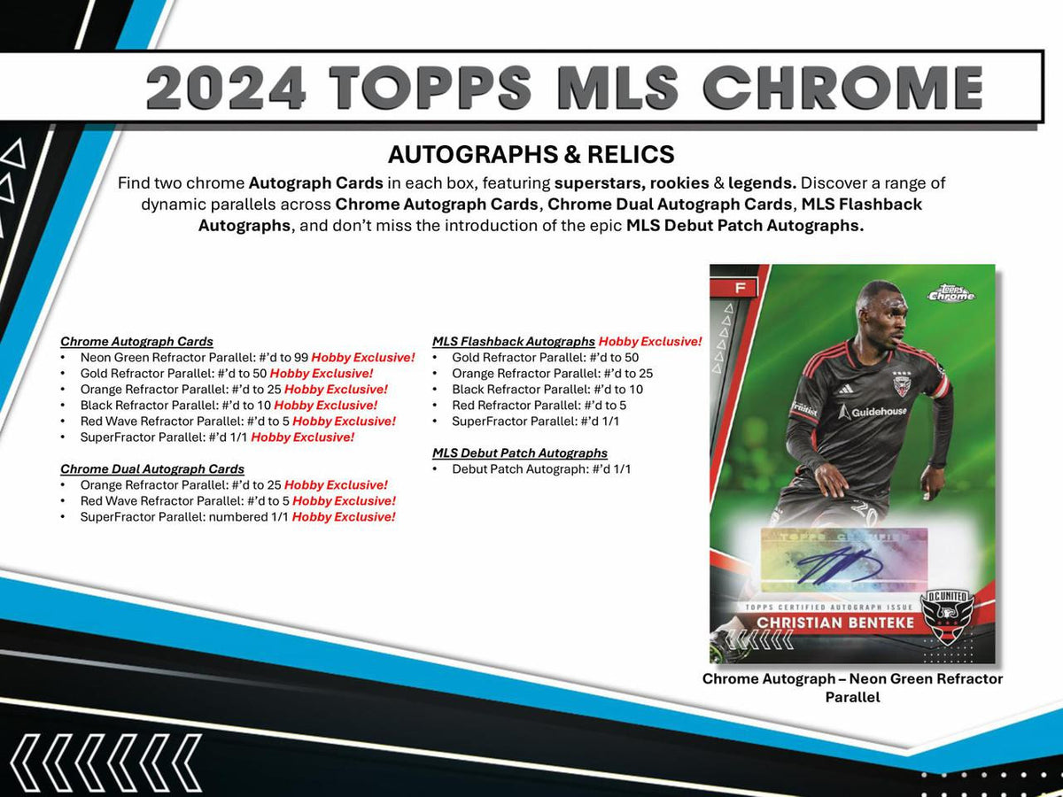 2024 Topps Chrome MLS Soccer Hobby Box Mojobreak Shop