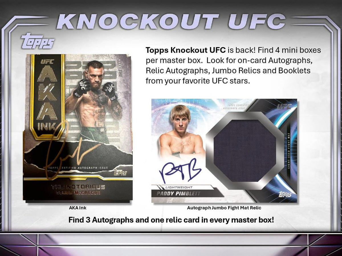 PREORDER 2024 Topps UFC Knockout Hobby Box Mojobreak Shop