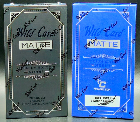 2023 Wild Card Matte Football - Premium Edition Hobby Box & Hobby Chase Box Set of 2