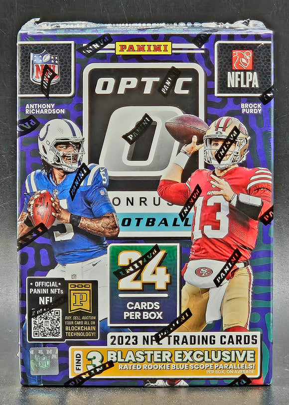 2023 Panini Donruss Optic Football Hobby Blaster Box (Blue Scope Parallels)