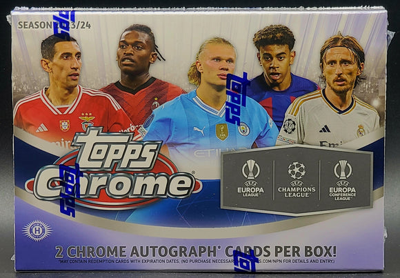 2023/24 Topps UEFA Club Competitions Chrome Soccer Breaker's Delight Box