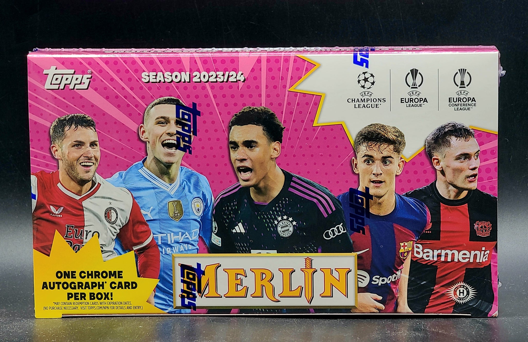 2023/24 Topps UEFA Club Competitions Merlin Chrome Soccer Hobby Box