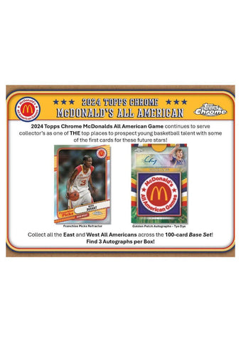 2024 Topps Chrome McDonald's All American Basketball Hobby Box