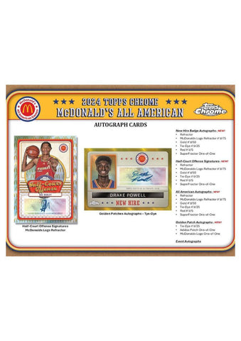 2024 Topps Chrome McDonald's All American Basketball Hobby Box