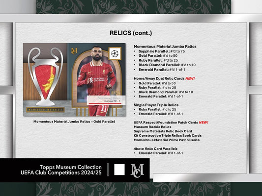 2024/25 Topps UEFA Club Competitions Museum Collection Soccer Hobby Box