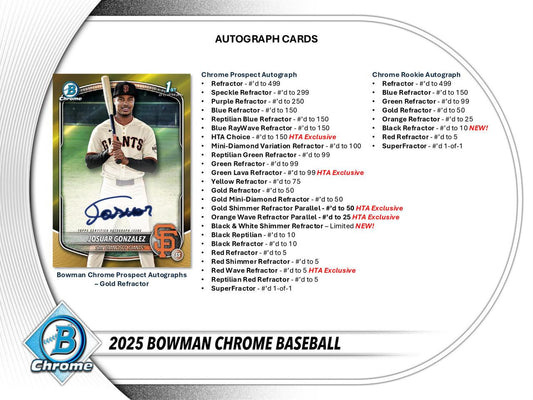 2025 Bowman Chrome Baseball Breakers Delight Box