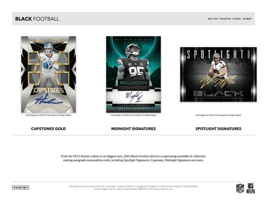 PRE-ORDER 2025 Panini Black Football Hobby Box