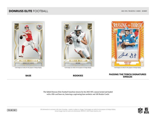 PRE-ORDER 2025 Panini Donruss Elite Football Hobby Box