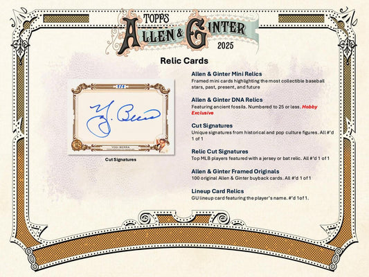 PRE-ORDER 2025 Topps Allen & Ginter Baseball Hobby Box