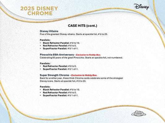 PRE-ORDER 2025 Topps Chrome Disney Hobby Box