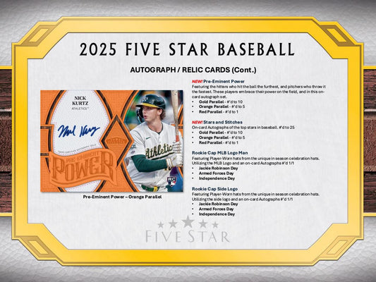 2025 Topps Five Star Baseball Hobby Box