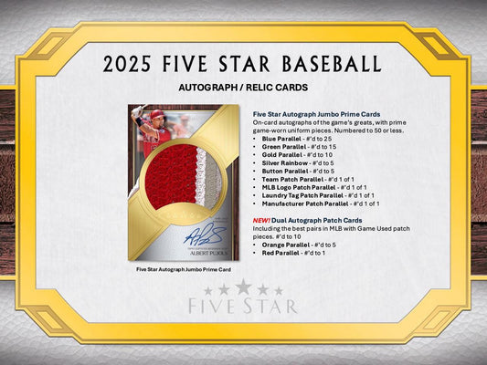 2025 Topps Five Star Baseball Hobby Box
