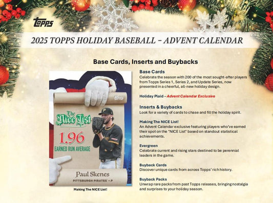 2025 Topps Holiday Baseball Advent Calendar
