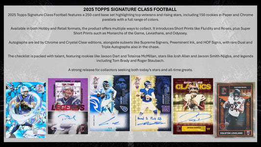 PRE-ORDER 2025 Topps Signature Class Football Blaster Box