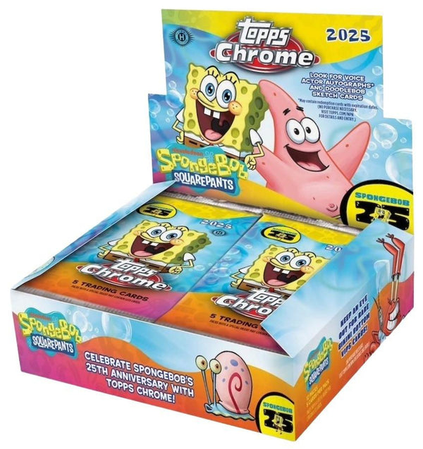 PRE-ORDER 2025 Topps Chrome Spongebob Squarepants 25th Anniversary Hobby Box