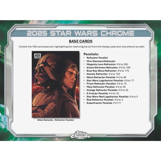 PRE-ORDER 2025 Topps Star Wars Chrome Galaxy Hobby Box