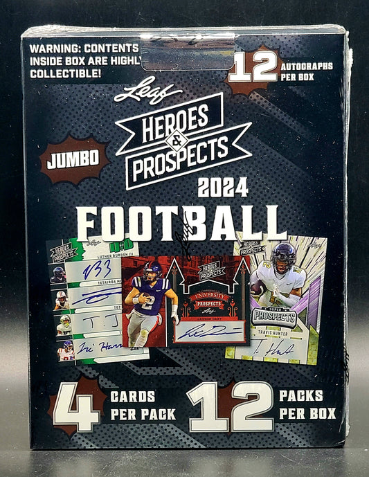 2024 Leaf Heroes & Prospects Football Jumbo Box